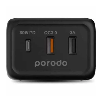 Porodo Desktop Charger Fast-Wireless Charging - Black